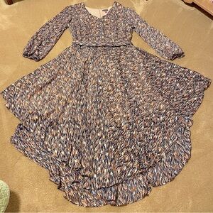 NEW Vince Camuto Printed Asymmetrical Hem Maxi Dress